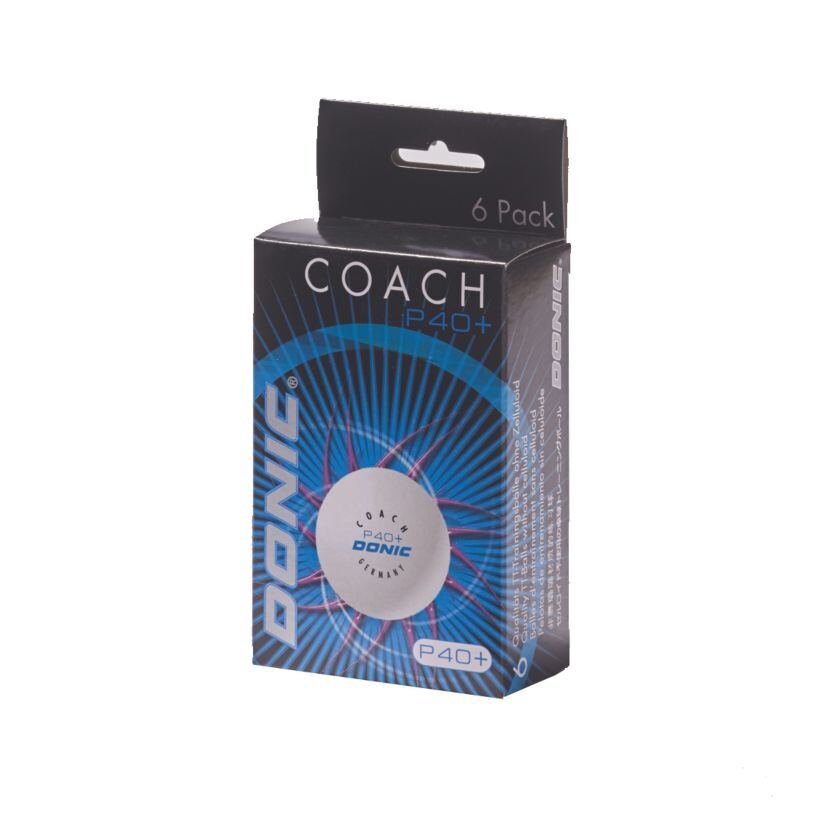 Palline da ping pong DONIC P40+ bianche 6 pezzi (2 stelle)