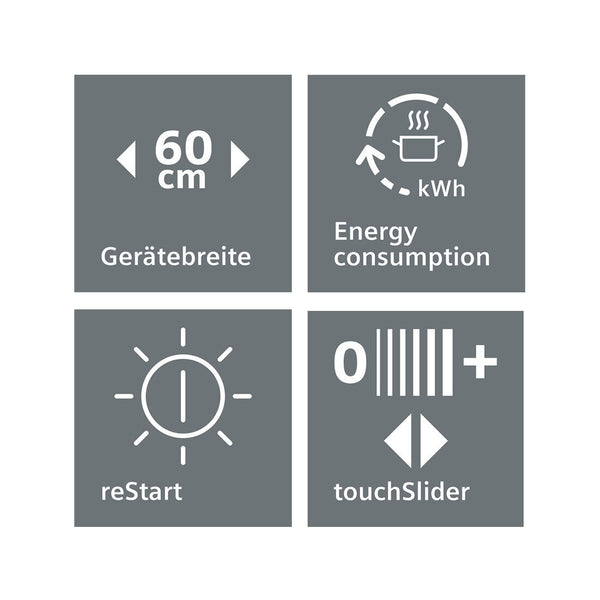 Siemens ET645FNP1C Glaskeramik Kochstellen 60 cm Facetten design