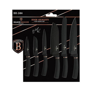 Berlinger Haus 6-teiliges Messerset Black Rose Collection