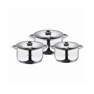 Batterie de cuisine Blaumann 6 pièces en acier inoxydable, gamme Gourmet
