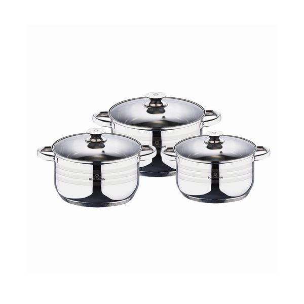 Batterie de cuisine Blaumann 6 pièces en acier inoxydable, gamme Gourmet