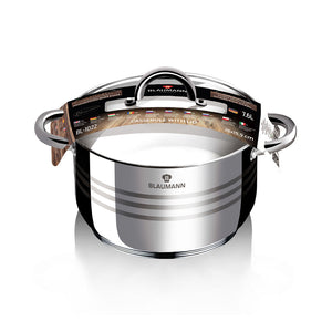 Pentola Blaumann con coperchio 7,6L Ø 26cm Linea Gourmet