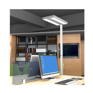 Contini LED Büro-Stehleuchte dimmbar silber