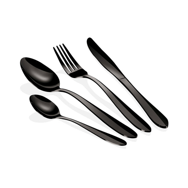Berlinger Haus 24-teiliges Besteck-Set schwarz