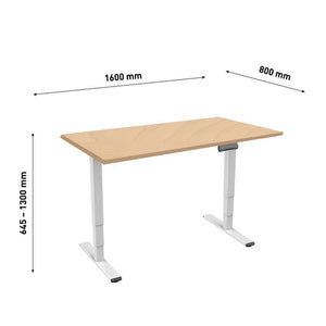 Bureau Contini hvb 1,6 x 0,8 m érable naturel / cadre blanc R