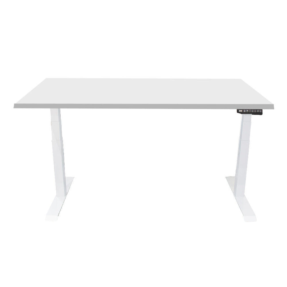 Contini höhenverstellbarer Bürotisch 1.8x0.8m grau / Gestell weiss RAL9016