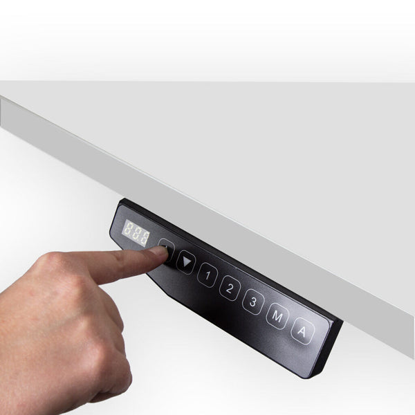 Contini höhenverstellbarer Bürotisch 1.8x0.8m grau / Gestell weiss RAL9016