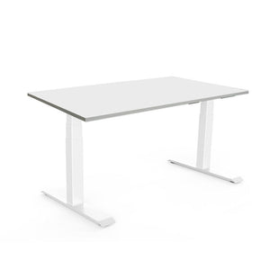 Bureau Contini réglable en hauteur 2,0 x 0,9 m gris / cadre blanc RAL 9016
