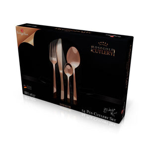 Set di posate in oro rosa da 24 pezzi Berlinger Haus