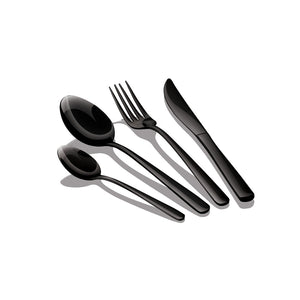 Berlinger Haus 16-teiliges Besteckset Black Silver Collection