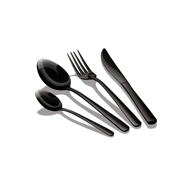 Berlinger Haus 16-teiliges Besteckset Black Silver Collection
