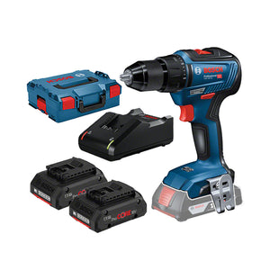 Bosch GSR 18V-55 + 2 x 4.0 Ah PC + GAL18V-40 + L-BOXX