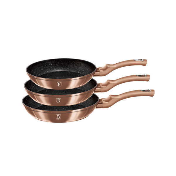 Berlinger Haus set di padelle Ø 20/24/28cm Metallic Line Rose Gold Edition