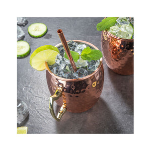 FS-STAR Mule Becher 2er Set inkl. 2 Trinkhalmen