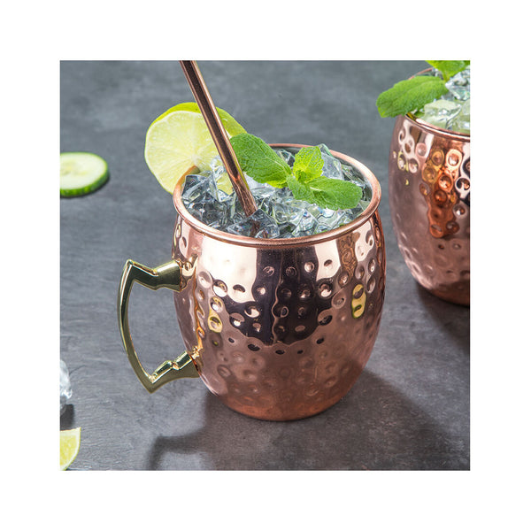 FS-STAR Mule Becher 2er Set inkl. 2 Trinkhalmen