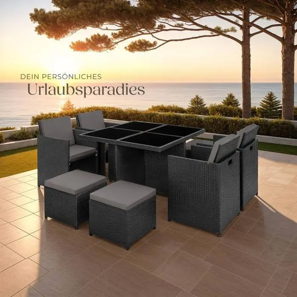 Aluminium Rattan Sitzgruppe Manhattan