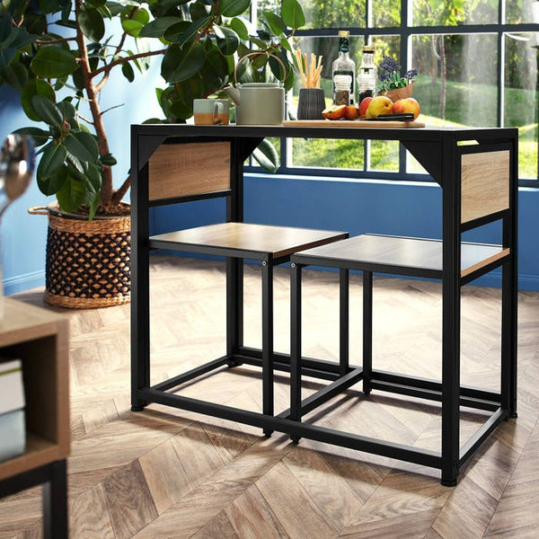 Sitzgruppe Milton Industrial Holz dunkel, rustikal