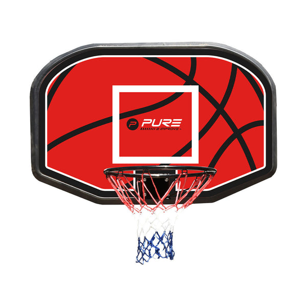 Pure2improve Basketballrückwand mit Korb 110x72cm