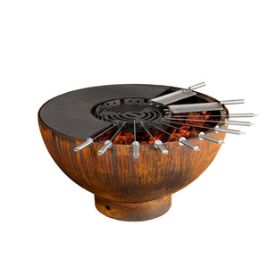 Mr. Grill Feuerschale mit Grillring und Zubehör