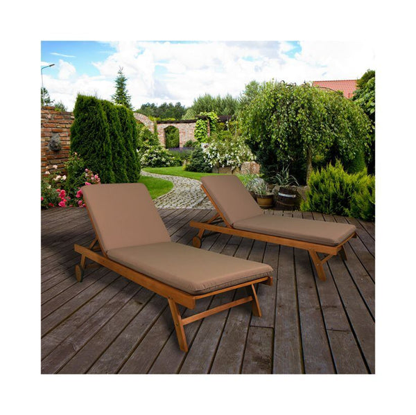 Contini Sonnenliege mit Kissen Taupe