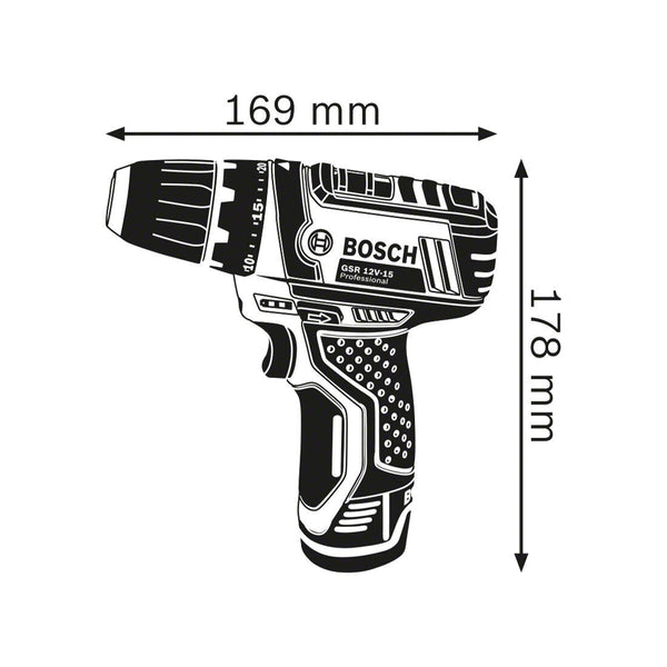 Bosch Akku-Bohrschrauber GSR 12V-15