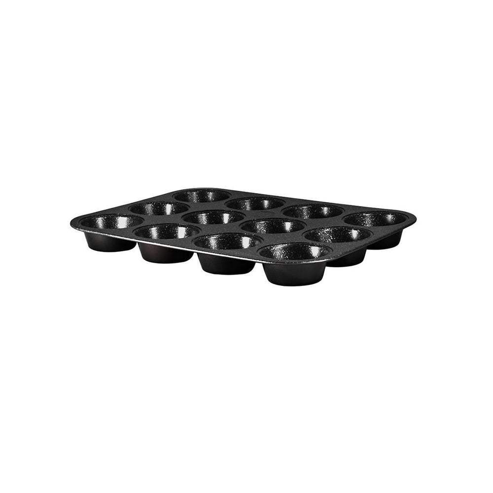 Teglia per muffin Berlinger Haus per 12 muffin, 35x26,5x3 cm, collezione Black Silver