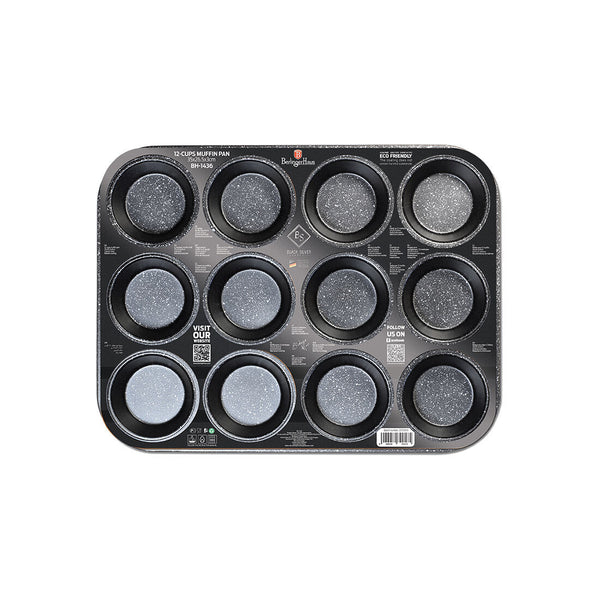 Berlinger Haus Muffin Backform für 12 Stk. 35x26.5x3cm Black Silver Collection