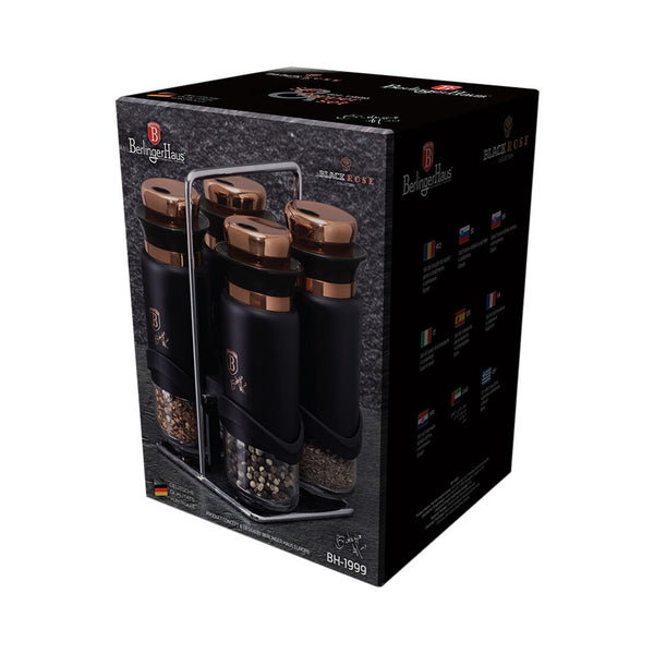 Berlinger Haus 5-tlg. Gewürzständer Black Rose Collection