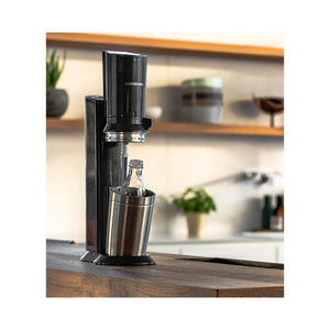 SodaStream Crystal black/metal inkl. 1 Glaskaraffen Quick Connect