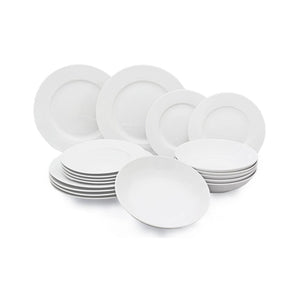 Servizio tavola Tavola 18 pezzi Bianco
