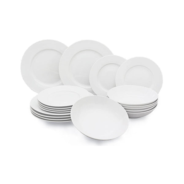 Servizio tavola Tavola 18 pezzi Bianco