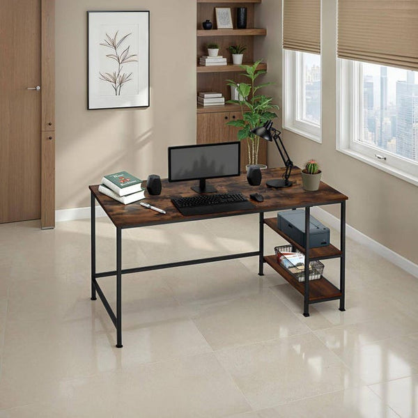 Computer-Schreibtisch Canton 120x60x75,5cm Industrial dunkelbraun