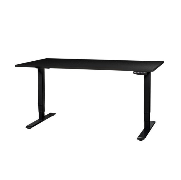 Scrivania da ufficio regolabile in altezza Contini 1,8x0,8m nera / struttura nera RAL 9005