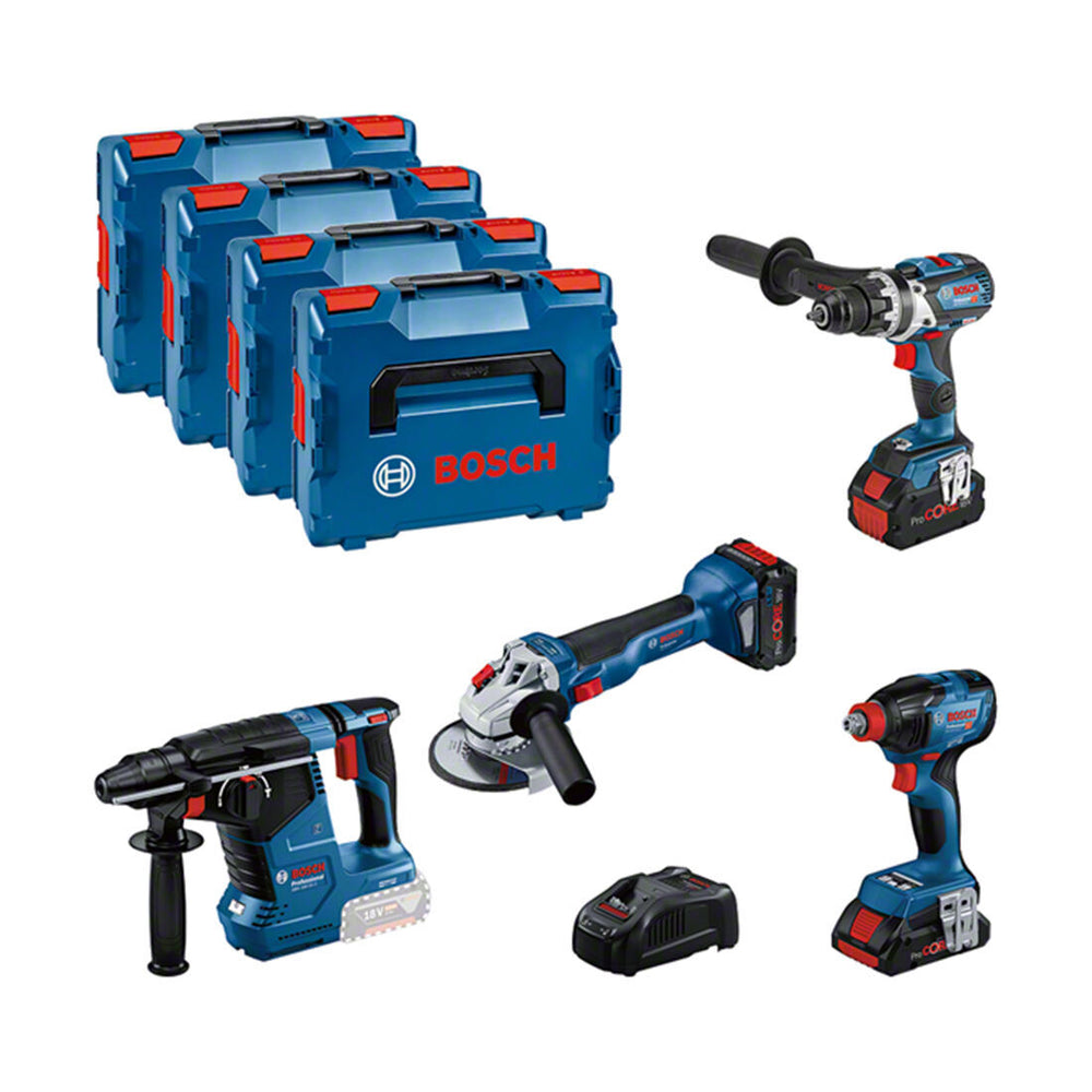 Kit 4 utensili Bosch 18V GSR/GDX/GWS/GBH