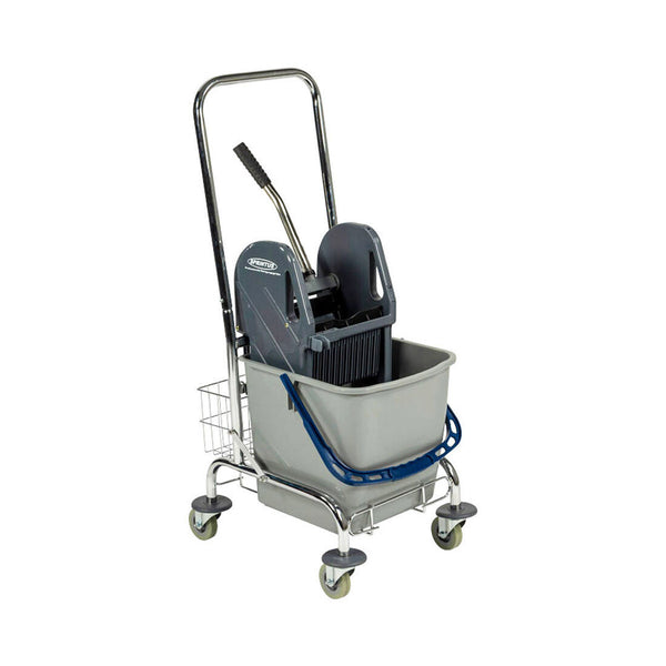 SPRiNTUS wet mop trolley with push handle and storage basket 27 L