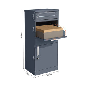 Boîte aux lettres Holmberg 50x38x112cm anthracite