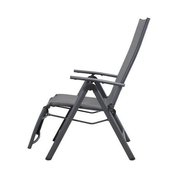 CONTINI Relaxliegestuhl anthrazit