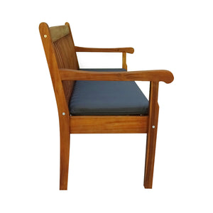 CONTINI 3er Sitzbank mit Kissen anthrazit Eucalyptus