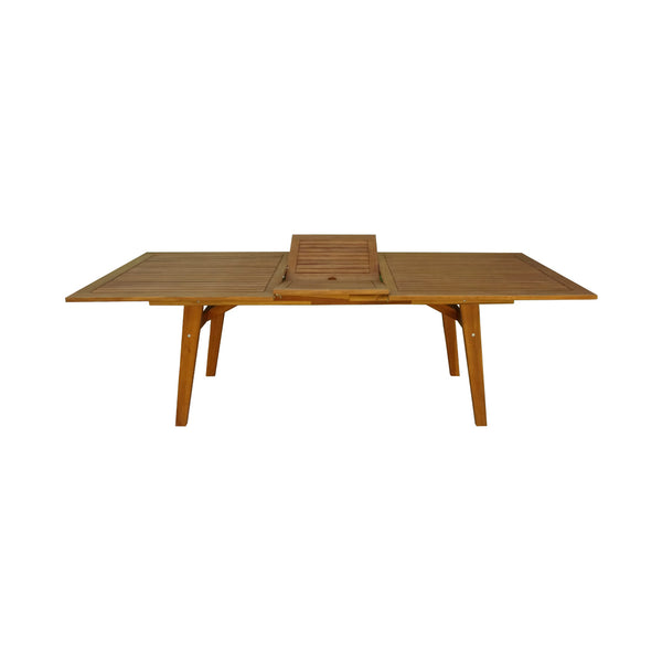 CONTINI Gartentisch erweiterbar 180/230x100x 74cm Eucalyptus