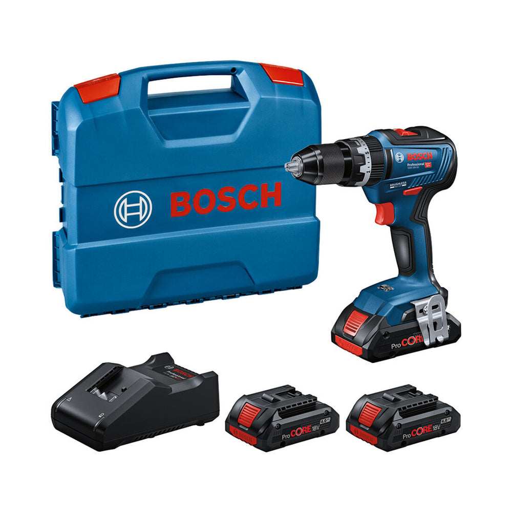 Bosch GSB 18V-55 + 3 x ProCORE18V 4.0Ah + GAL 18V-40 in valigetta L