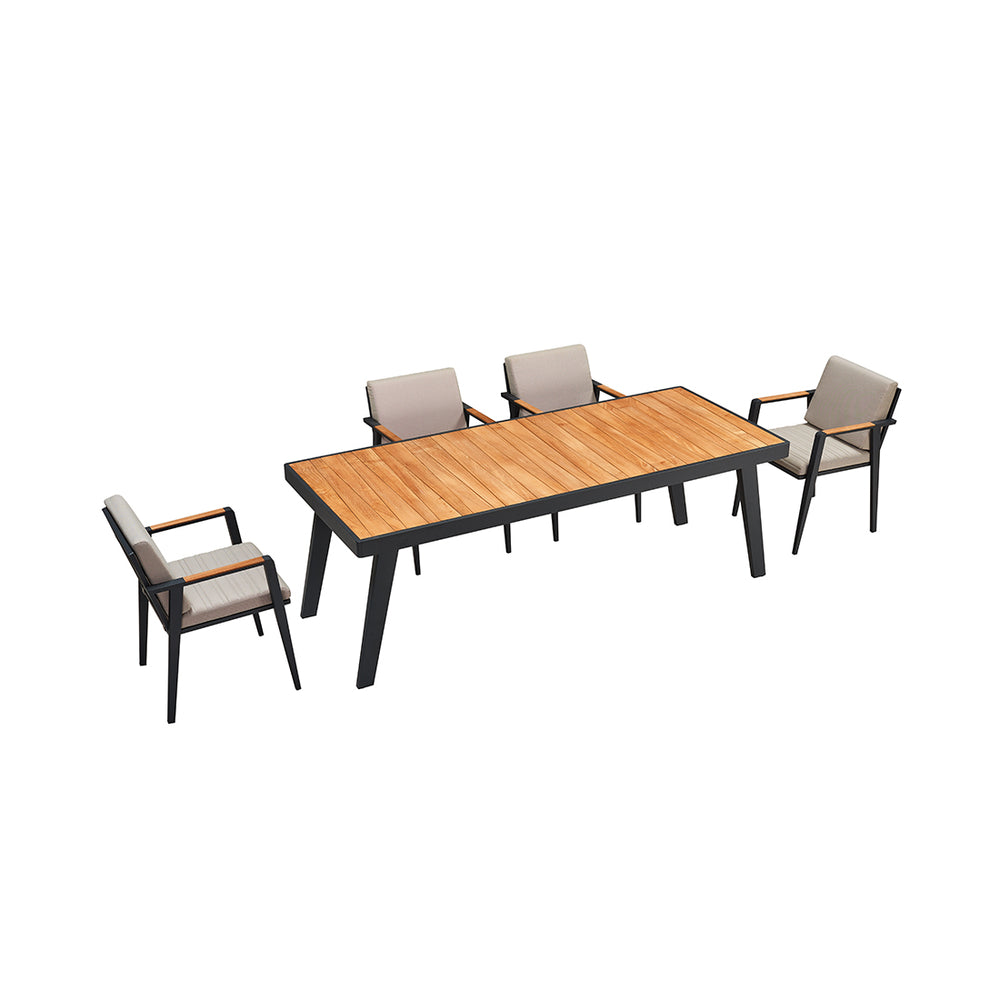 Higold Emoti garden table 2200x900cm with 6 chairs