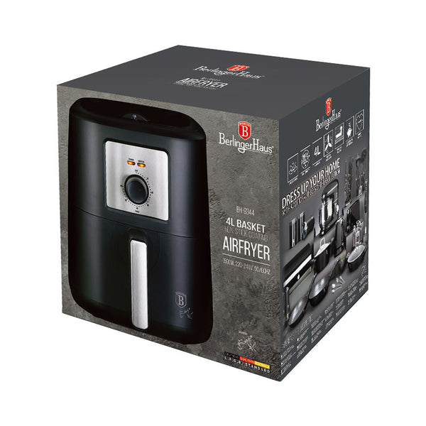 Berlinger Haus Heissluftfritteuse 4L Black Silver Collection