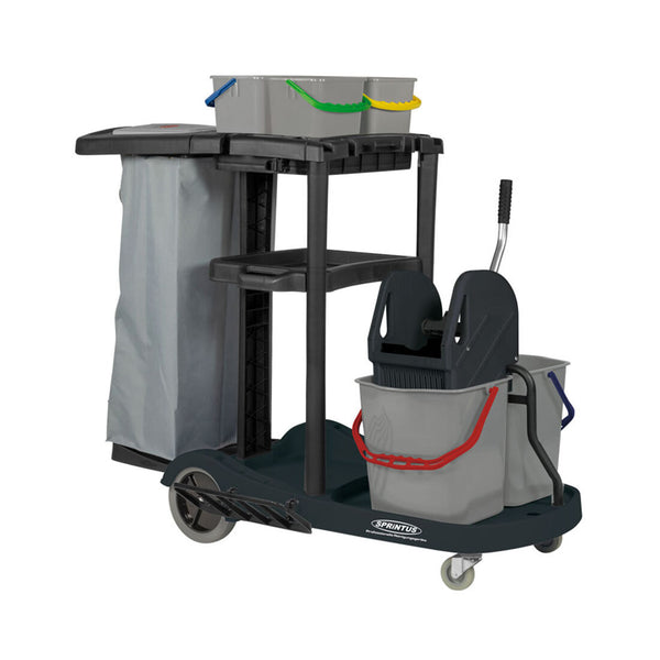 SPRiNTUS PuriX cleaning trolley including waste separation