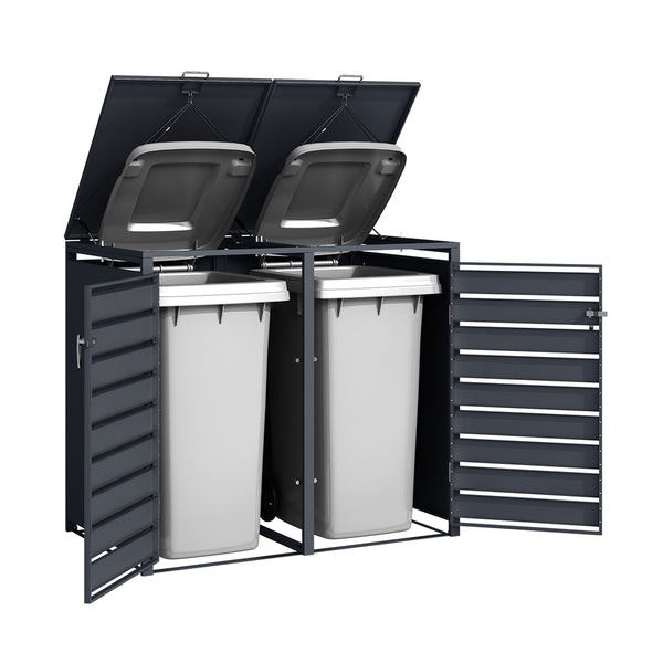 Meuble de rangement Holmberg pour 2 bacs de 60 L/120 L/240 L, 2 portes