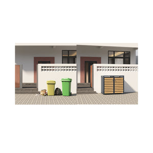 Meuble de rangement Holmberg pour 2 bacs de 60 L/120 L/240 L, 2 portes