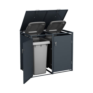 Boîte de rangement Holmberg pour 2 poubelles de 60 L/120 L/240 L, anthracite