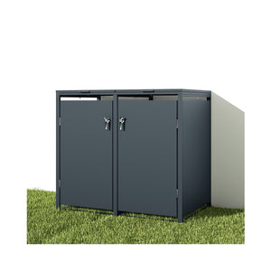 Boîte de rangement Holmberg pour 2 poubelles de 60 L/120 L/240 L, anthracite