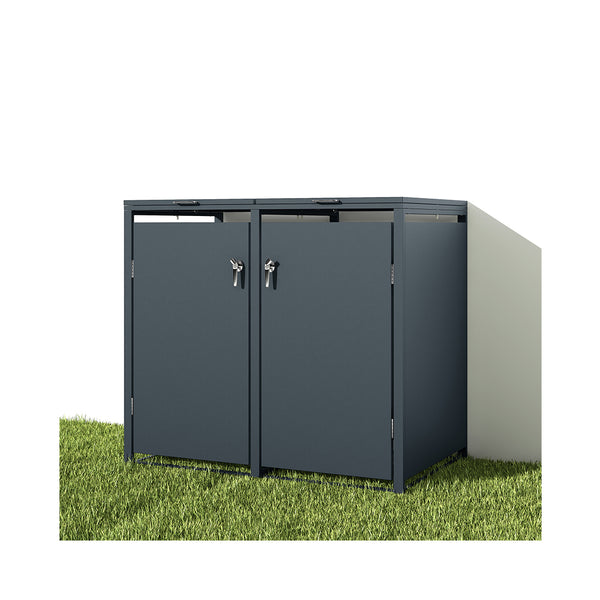 Boîte de rangement Holmberg pour 2 poubelles de 60 L/120 L/240 L, anthracite