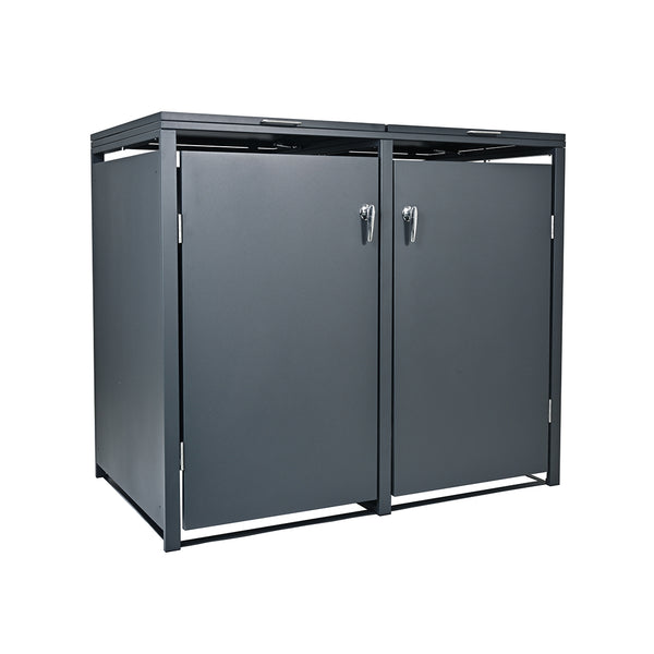 Boîte de rangement Holmberg pour 2 poubelles de 60 L/120 L/240 L, anthracite