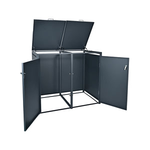 Boîte de rangement Holmberg pour 2 poubelles de 60 L/120 L/240 L, anthracite